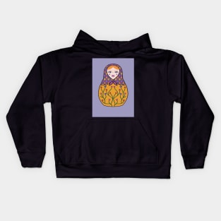 Checks & Flowers Russian Doll Kids Hoodie